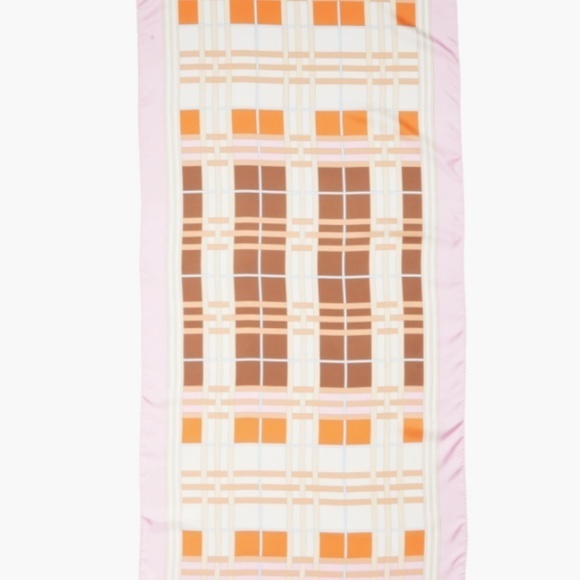 Burberry Accessories - BURBERRY- Abstract Check Print Silk Scarf